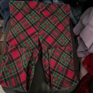 Plaid Red and Green Christmas Leggings